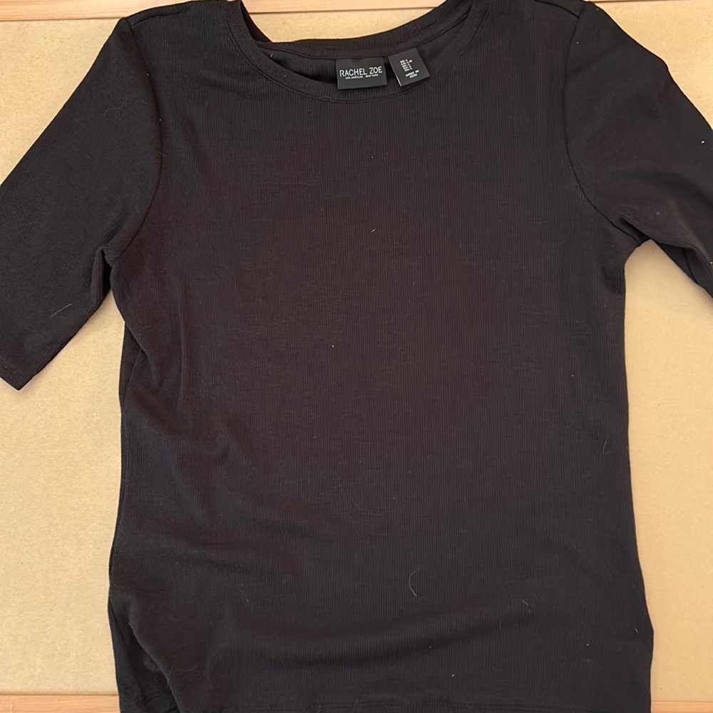 Rachel zoey black tight fitted shirt